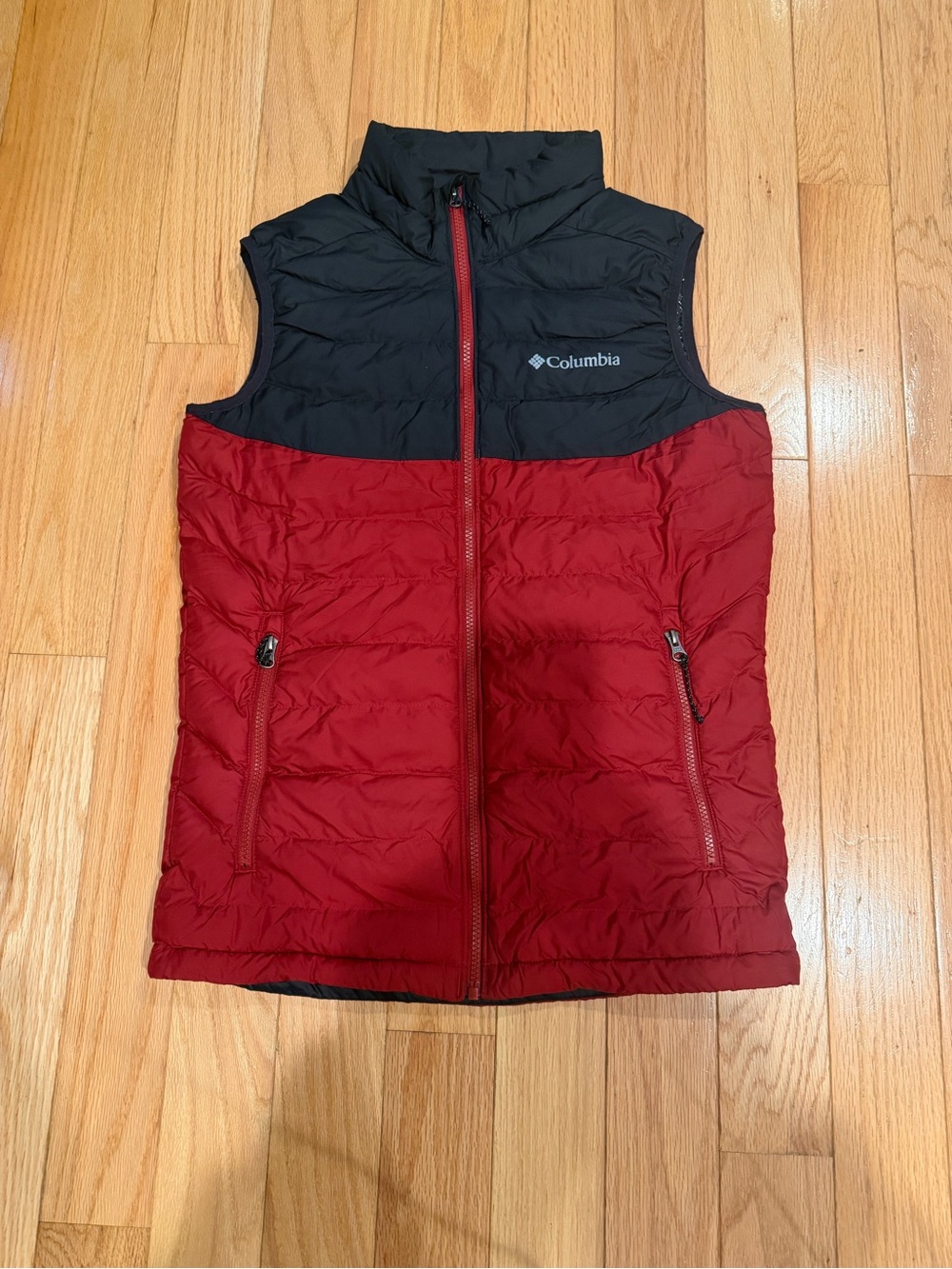 Columbia Red and Black Quilted Puffer Vest